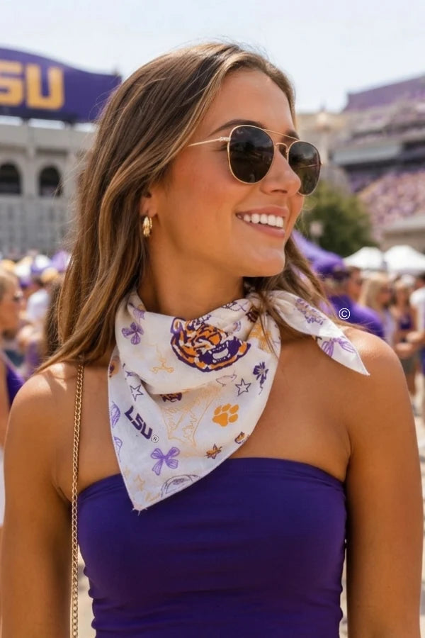 LSU Game Day Bandana