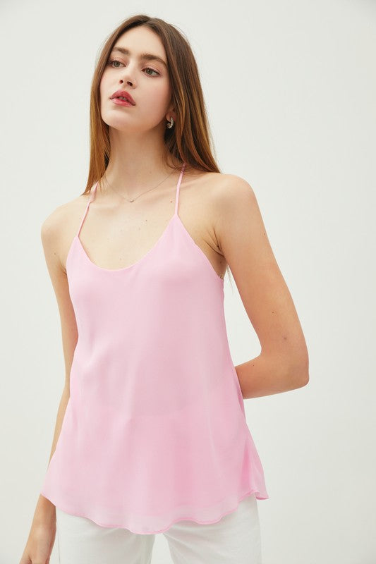 Pink Racer Back Camisole
