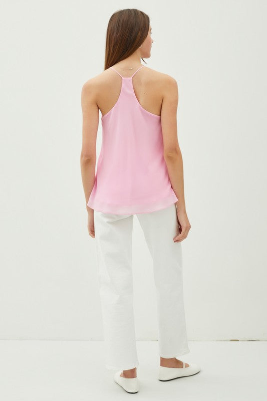Pink Racer Back Camisole