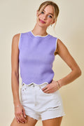 Lavender Scalloped in Style Top