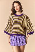 Purple and Gold Dreams Cardigan