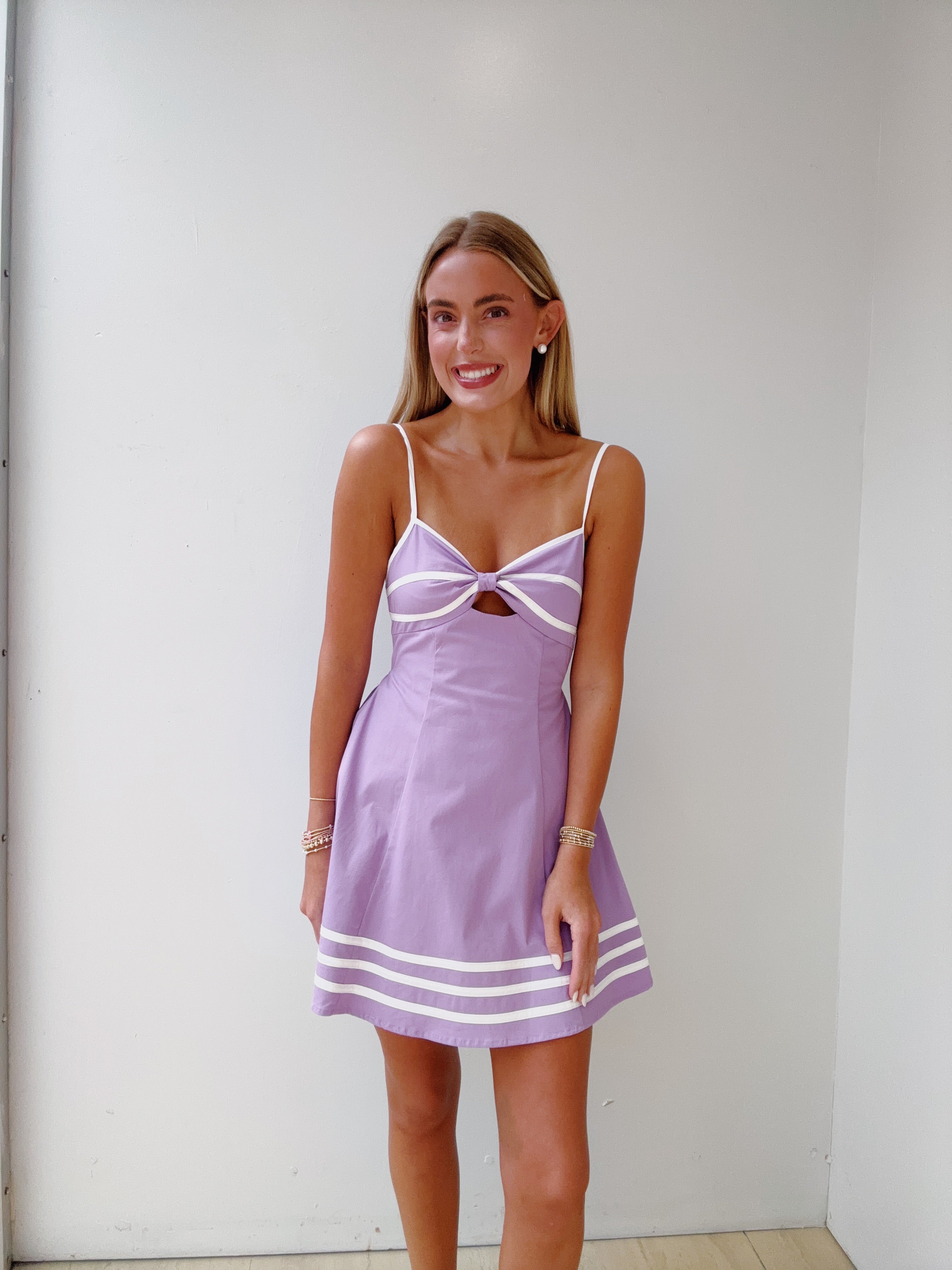 Cut Out Bow Back Mini Dress