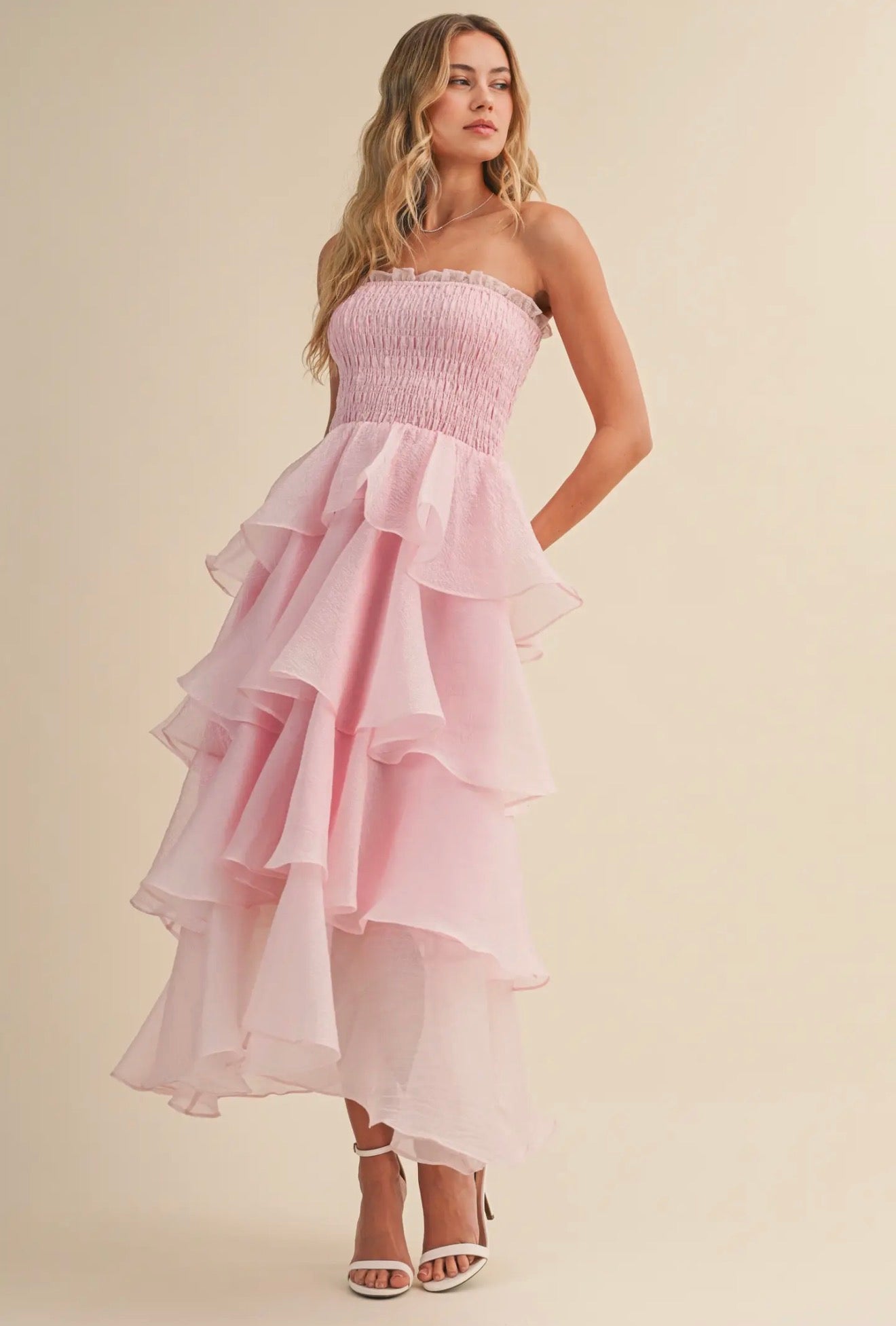 Blush and Bloom Midi Dress