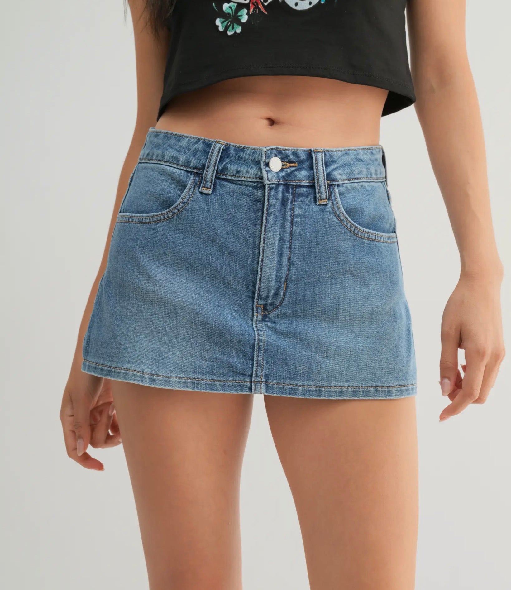 Light Denim Skort