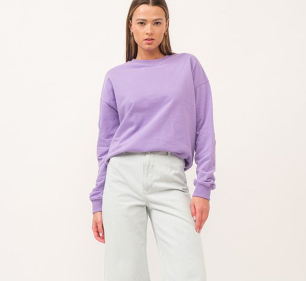 Purple Basic Sweatshirt