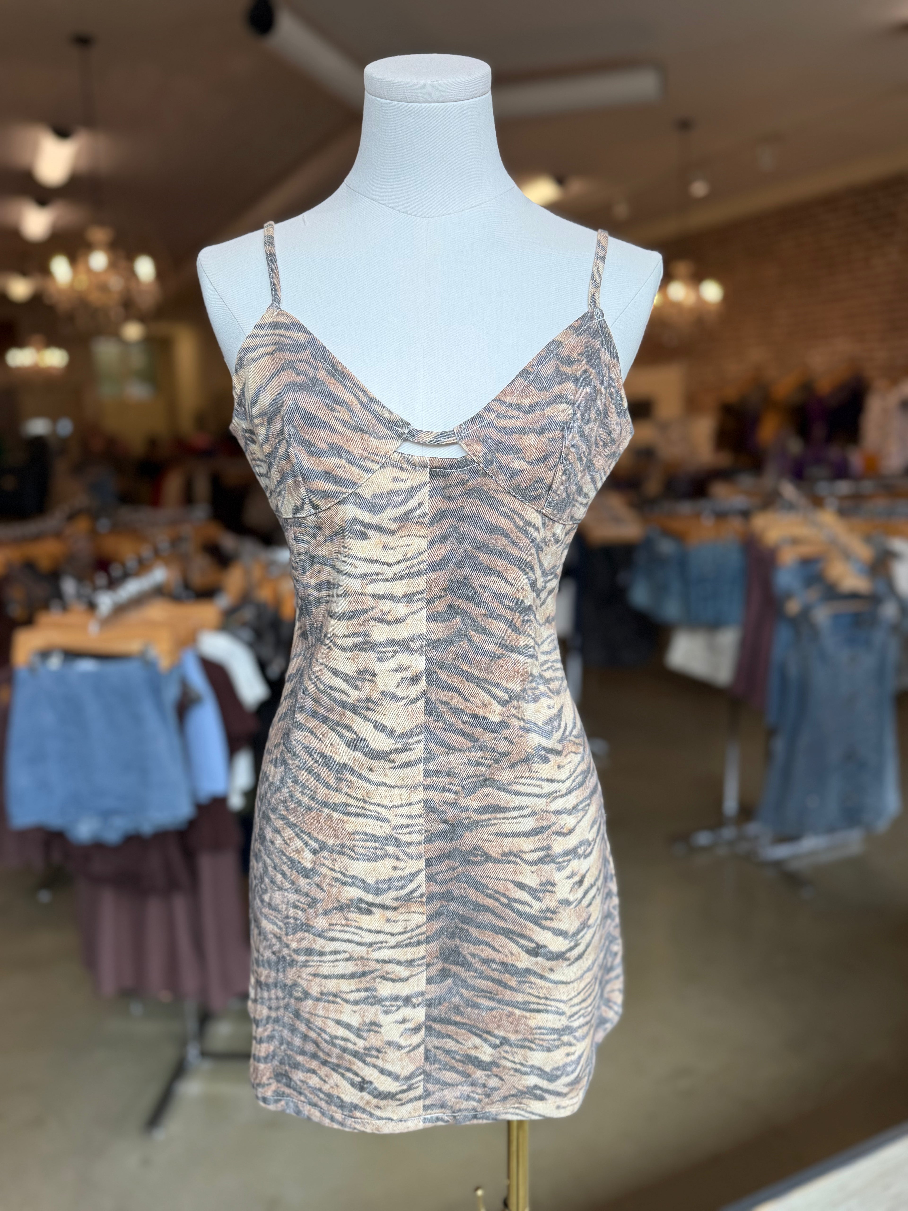 Tiger Print Mini Dress