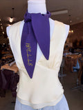 "STTDB!" Embroidered Purple Scarf