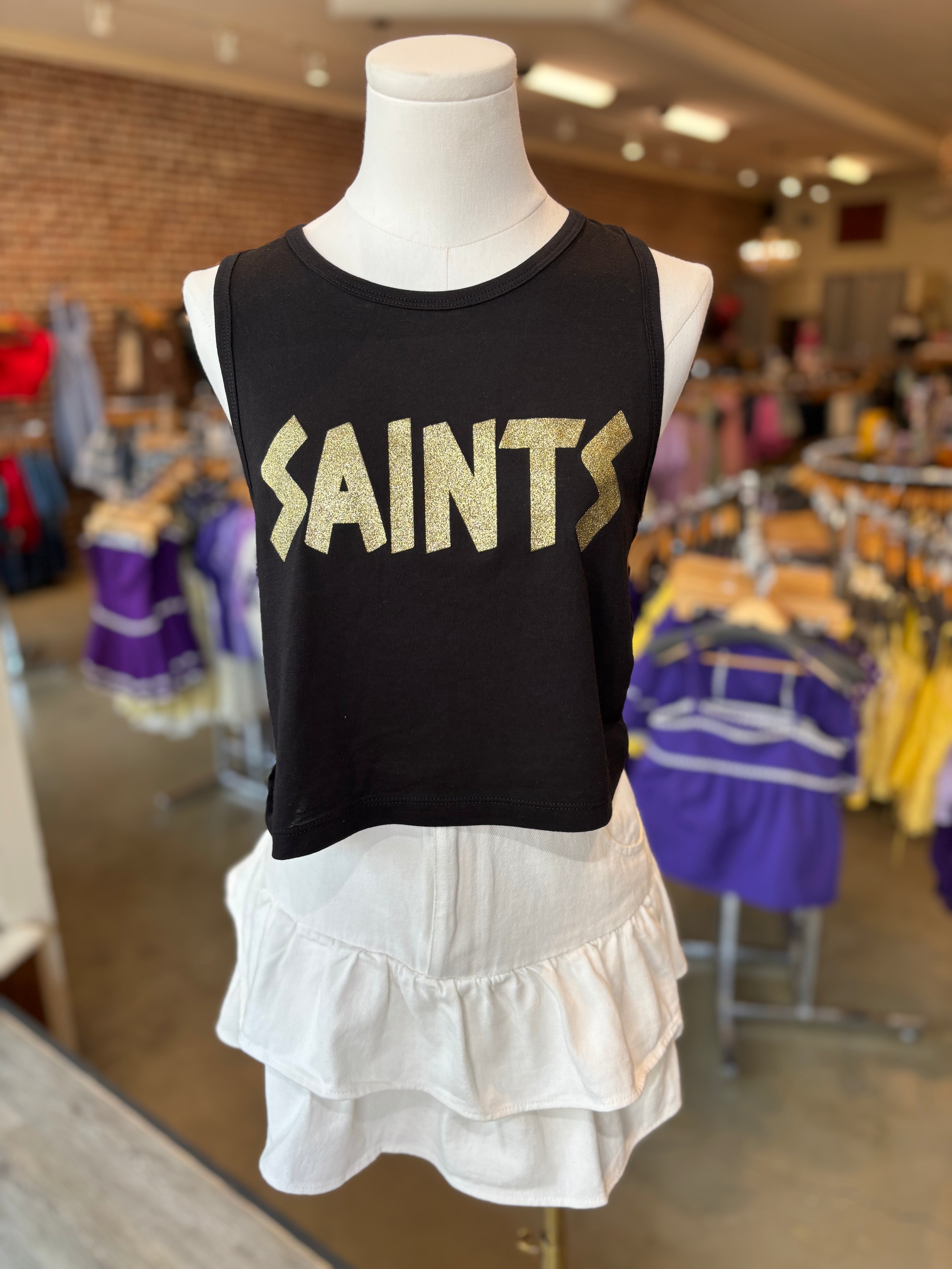 "Saints" Black Tank
