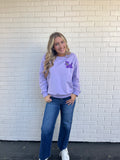 Lavender Mardi Gras Sequin Graux Cup Sweatshirt