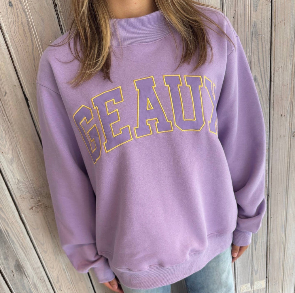 Geaux Varsity Mockneck Sweatshirt
