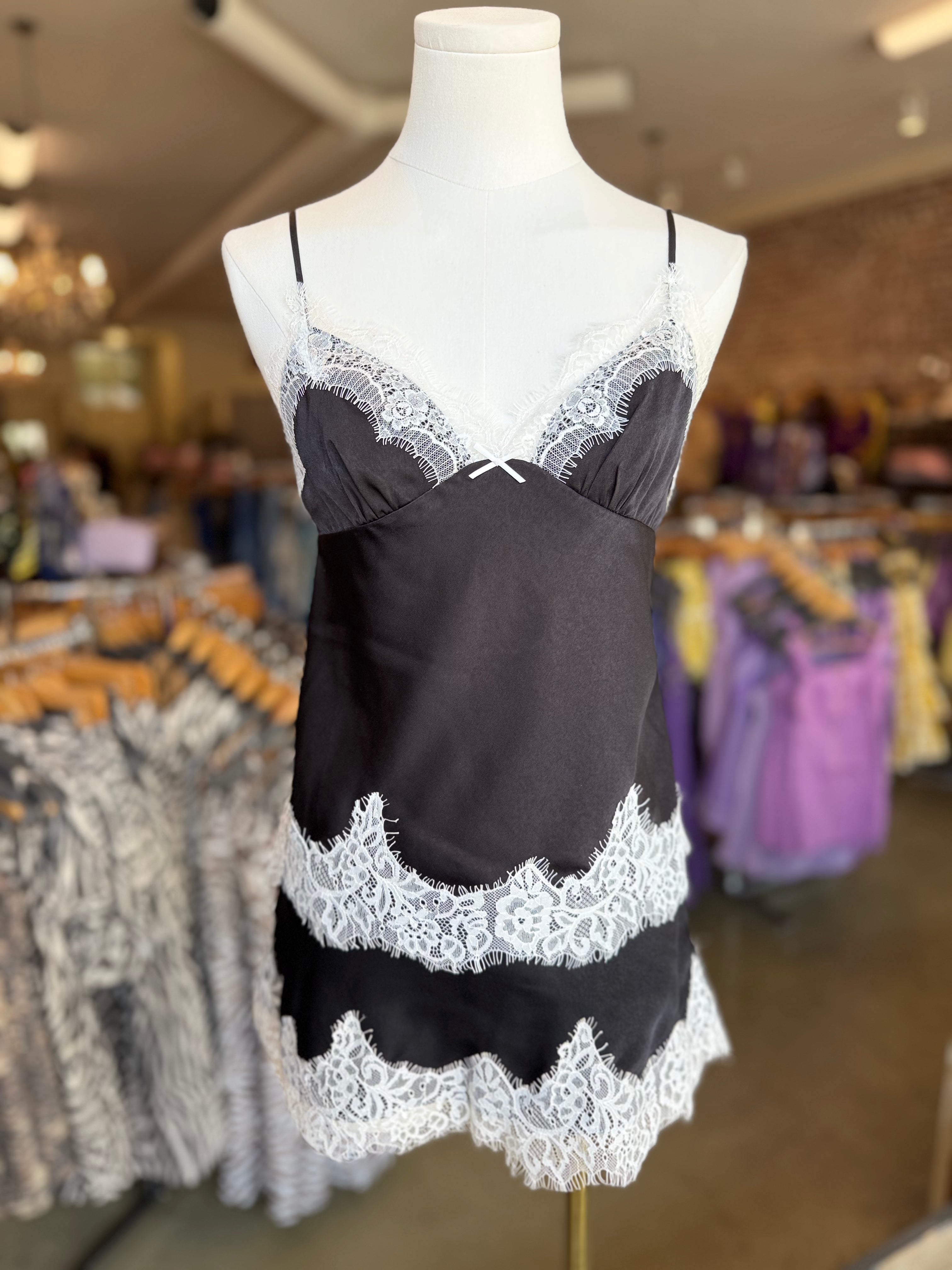 Black and White Lace Skirt