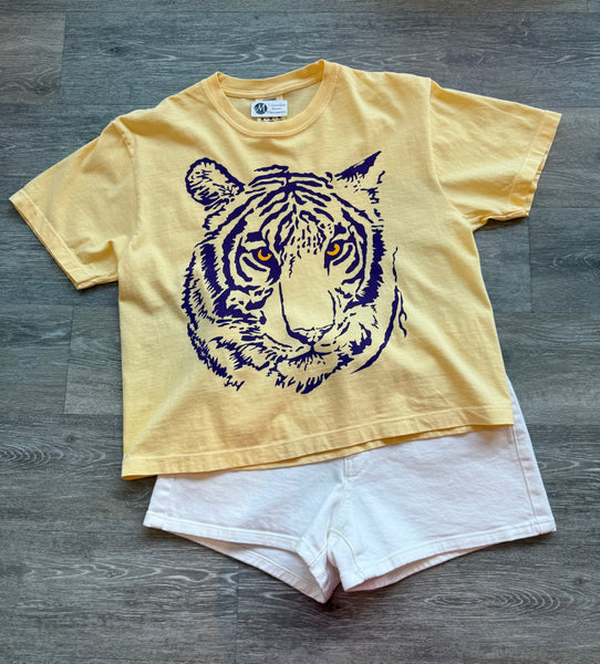 Yellow Tiger Face Top