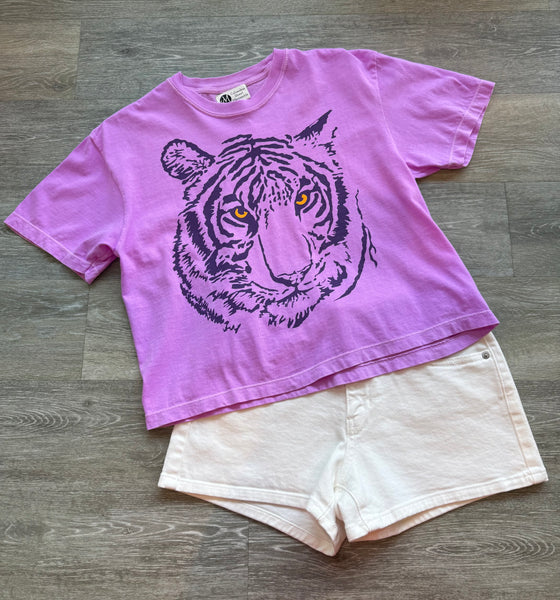 Purple Tiger Face Top