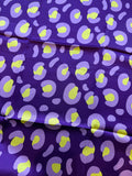 Purple and Gold Animal Print Scarf
