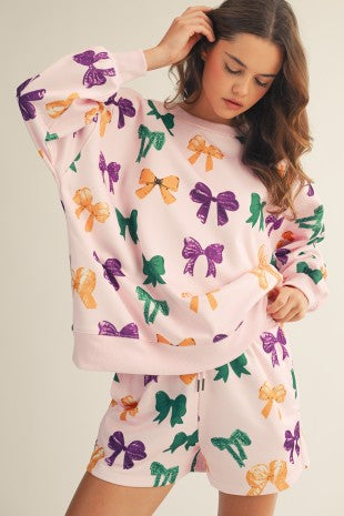 Bourbon Street Bow Shorts Set