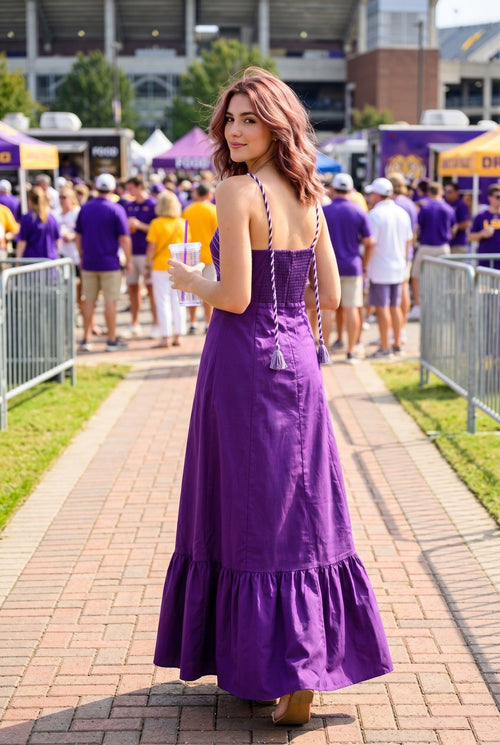 Purple Corset Inspired Maxi Dress