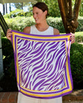 Tiger Striped Scarf Medium Purple and Gold